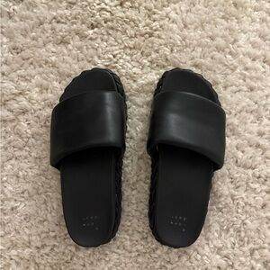 Black Slide Sandals